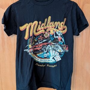 Black Graphic T-Shirt with Midland Design